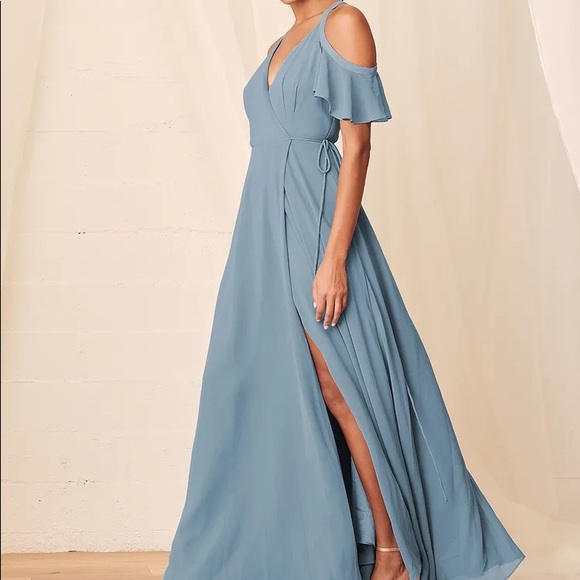 *NWT* Lulu’s Cold-Shoulder Wrap Maxi - Picture 2 of 4